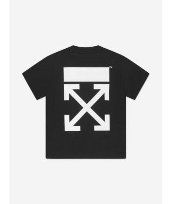 Off-White Boys Classic Arrow Tab T-Shirt in Black de la marque