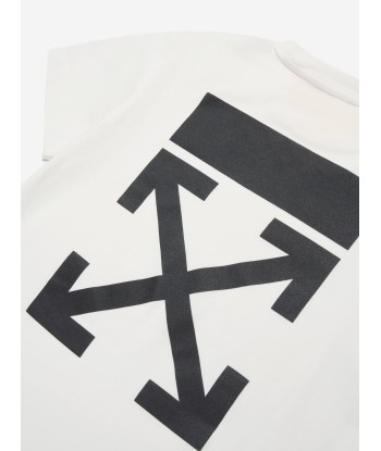 Off-White Boys Classic Arrow Tab T-Shirt in White solde