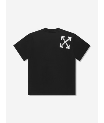 Off-White Boys Paint Script T-Shirt in Black pas cher chine