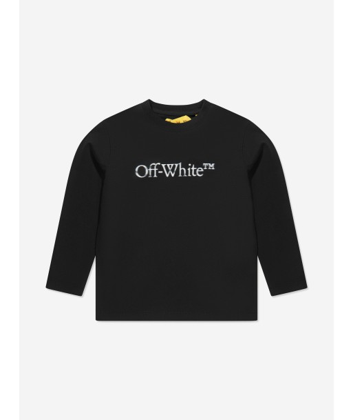 Off-White Boys Bookish Bit Logo Long Sleeve T-Shirt in Black les muscles