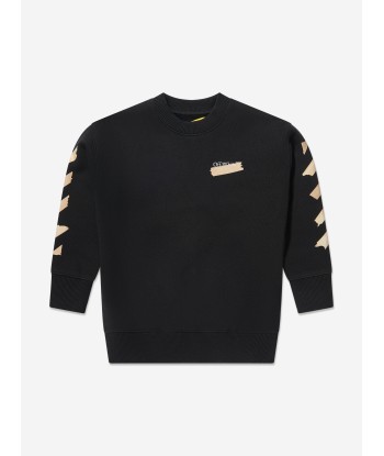 Off-White Boys Paper Tape Arrow Sweatshirt in Black 2024