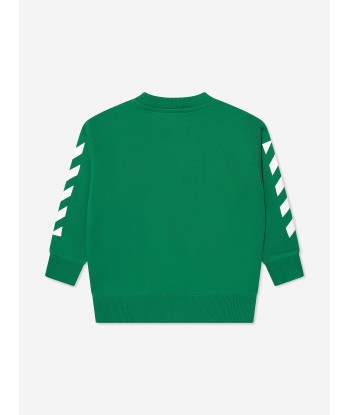 Off-White Boys Off Stamp Sweatshirt in Green livraison et retour toujours gratuits