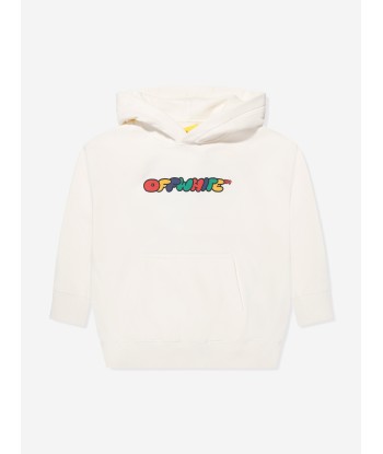 Off-White Boys Arrow Chunky Hoodie in Ivory Venez découvrir notre 