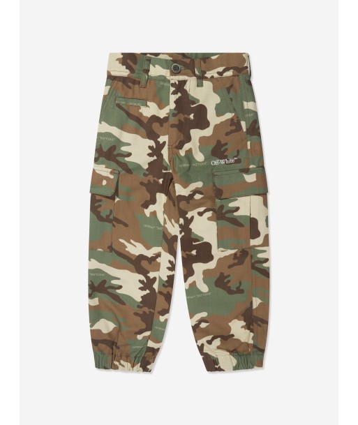 Off-White Boys Camouflage Diag Cargo Pants in Green prix pour 