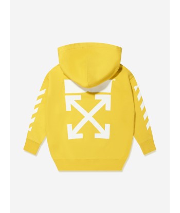 Off-White Boys Classic Arrow Tab Hoodie in Yellow Le MVP de beaucoup