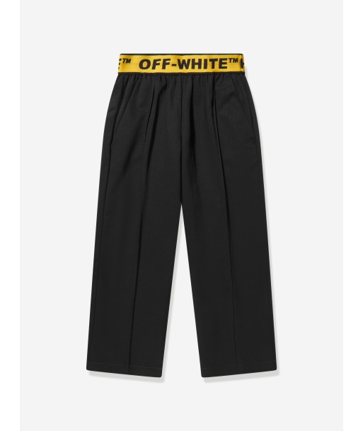 Off-White Boys Industrial Logo Band Chino Trousers in Black 50% de réduction en Octobre 2024