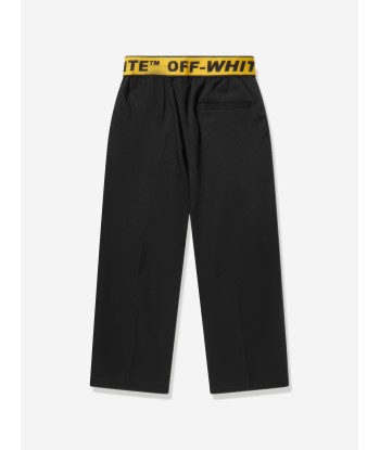 Off-White Boys Industrial Logo Band Chino Trousers in Black 50% de réduction en Octobre 2024