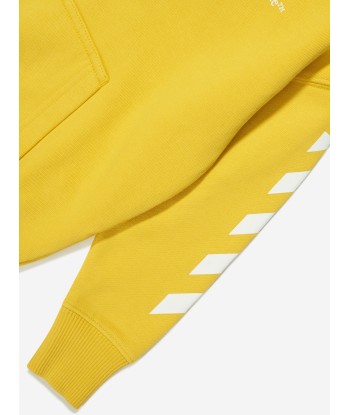 Off-White Boys Classic Arrow Tab Hoodie in Yellow Le MVP de beaucoup