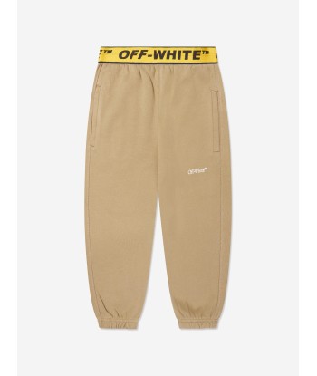 Off-White Boys Industrial Logo Band Joggers in Beige 2 - 3 jours ouvrés.