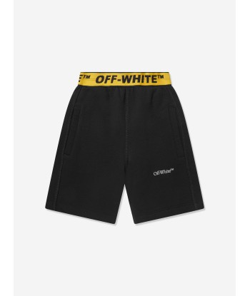 Off-White Boys Industrial Logo Band Sweat Shorts in Black store