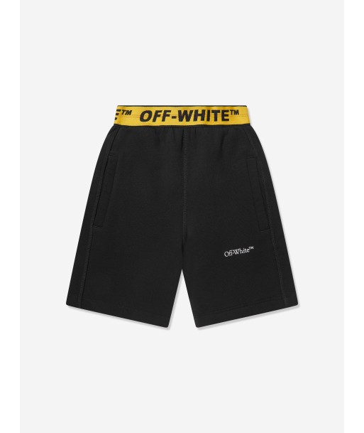 Off-White Boys Industrial Logo Band Sweat Shorts in Black store