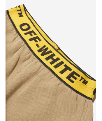 Off-White Boys Industrial Logo Band Joggers in Beige 2 - 3 jours ouvrés.