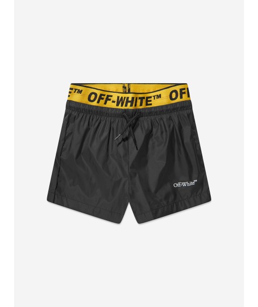 Off-White Boys Industrial Bookish Swim Shorts in Black online