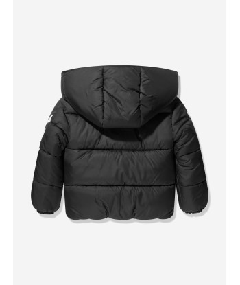 Off-White Boys Bookish Diag Down Puffer Jacket in Black en ligne des produits 