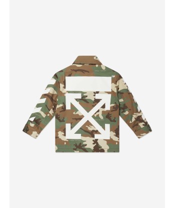 Off-White Boys Camo Classic Arrow Field Jacket in Green la livraison gratuite