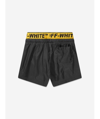 Off-White Boys Industrial Bookish Swim Shorts in Black online