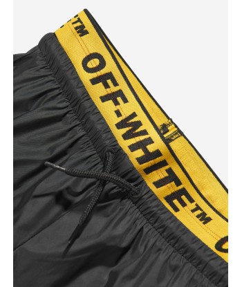 Off-White Boys Industrial Bookish Swim Shorts in Black online