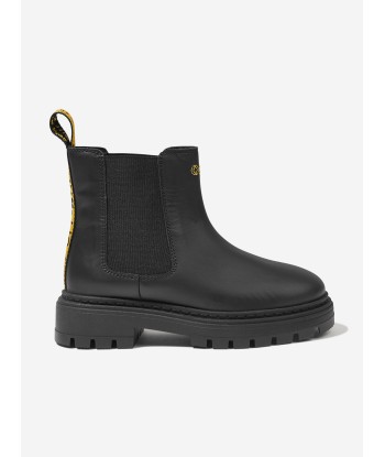 Off-White Boys Leather Chelsea Boots in Black en ligne