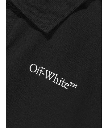 Off-White Boys Classic Arrow Tab Polo Shirt in Black des créatures d'habitude