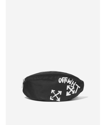 Off-White Kids Paint Script Belt Bag in Black la livraison gratuite