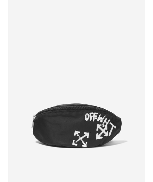 Off-White Kids Paint Script Belt Bag in Black la livraison gratuite