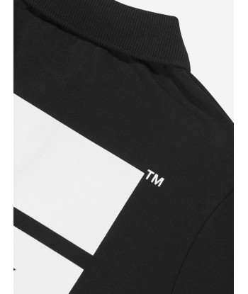 Off-White Boys Classic Arrow Tab Polo Shirt in Black des créatures d'habitude