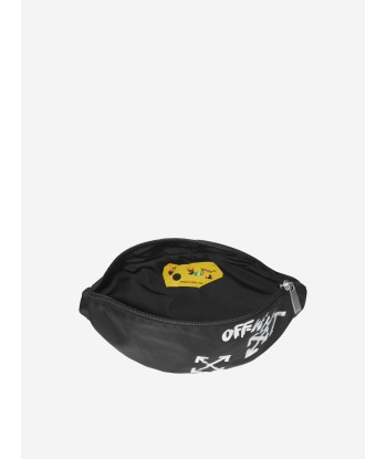 Off-White Kids Paint Script Belt Bag in Black la livraison gratuite