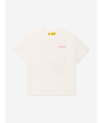 Off-White Girls Classic Arrow Tab T-Shirt in Ivory 2 - 3 jours ouvrés.