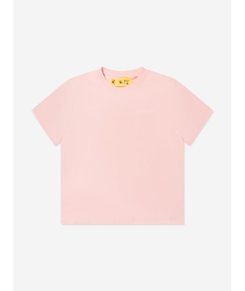 Off-White Girls Classic Arrow Tab T-Shirt in Pink france