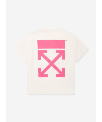 Off-White Girls Classic Arrow Tab T-Shirt in Ivory 2 - 3 jours ouvrés.