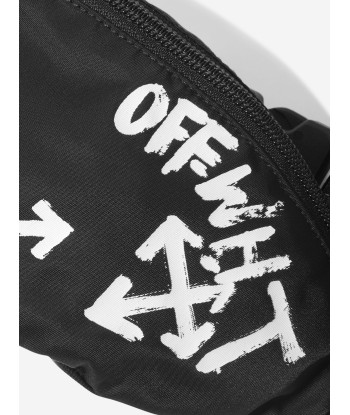 Off-White Kids Paint Script Belt Bag in Black la livraison gratuite