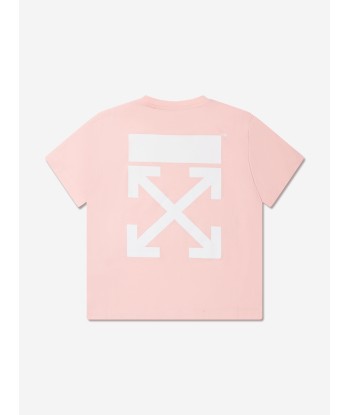 Off-White Girls Classic Arrow Tab T-Shirt in Pink france