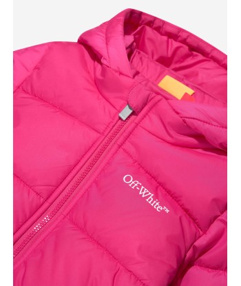 Off-White Baby Girls Bookish Diag Puffer Jacket in Pink Jusqu'à 80% De Réduction