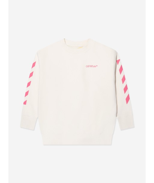 Off-White Girls Classic Arrow Tab Sweatshirt in Ivory de la marque