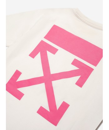 Off-White Girls Classic Arrow Tab T-Shirt in Ivory 2 - 3 jours ouvrés.