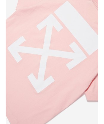 Off-White Girls Classic Arrow Tab T-Shirt in Pink france