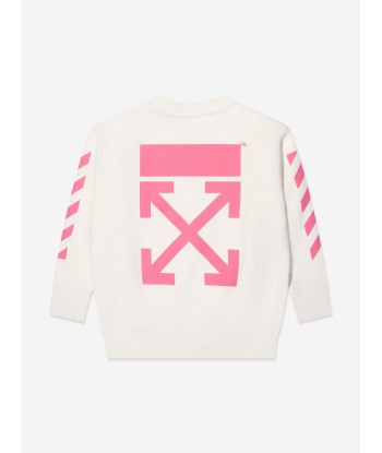 Off-White Girls Classic Arrow Tab Sweatshirt in Ivory de la marque