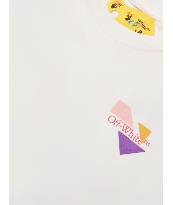 Off-White Girls Arrow Geometric T-Shirt in White ouvre sa boutique