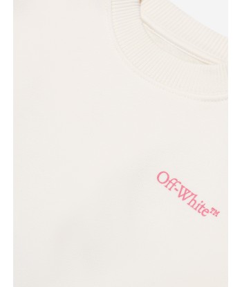 Off-White Girls Classic Arrow Tab Sweatshirt in Ivory de la marque