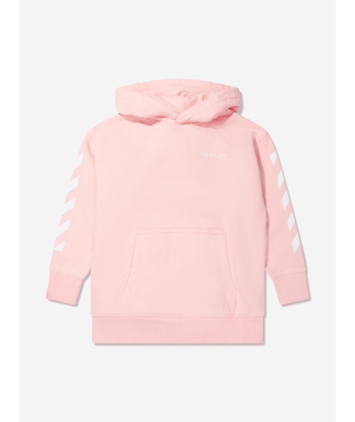 Off-White Girls Classic Arrow Tab Hoodie in Pink ouvre sa boutique