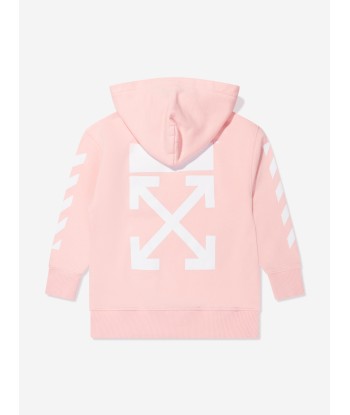 Off-White Girls Classic Arrow Tab Hoodie in Pink ouvre sa boutique