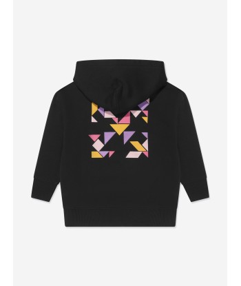 Off-White Girls Arrow Geometric Hoodie in Black pas cher chine