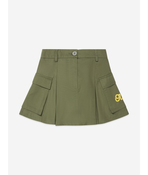 Off-White Girls OW Script Cargo Skirt in Green de France