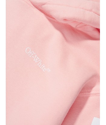 Off-White Girls Classic Arrow Tab Hoodie in Pink ouvre sa boutique