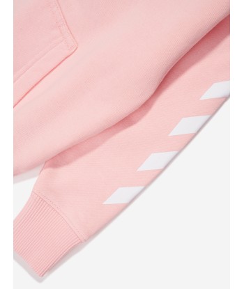 Off-White Girls Classic Arrow Tab Hoodie in Pink ouvre sa boutique