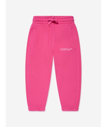 Off-White Girls Bookish Bit Logo Joggers in Pink Faites des économies