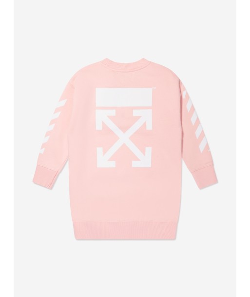 Off-White Girls Classic Arrow Tab Sweater Dress in Pink pas cheres