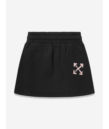 Off-White Girls Paint Script Skirt in Black le concept de la Pate a emporter 