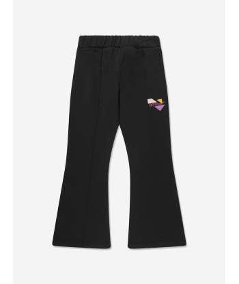 Off-White Girls Logo Geometric Flare Sweatpants in Black 2023