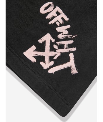 Off-White Girls Paint Script Skirt in Black le concept de la Pate a emporter 